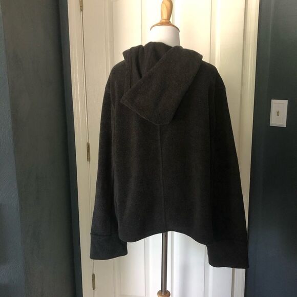 Fjall Gray Wool Blend Button up Jacket with Hood - Picture 3 of 6